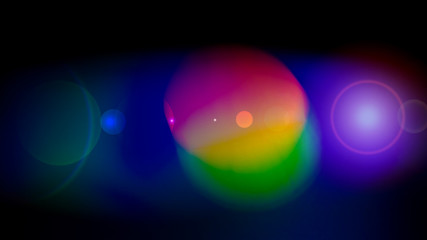 abstract image of lighting flare over dark and shiny color background. Image for fantastic or bright color design