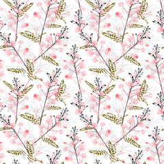  Stylish Seamless pattern repeat in vector of blooming peacock florals design for fashion,fabric ,web,wallaper ,wrapping and all prints