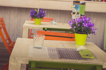 table set in a beautiful shabby chic bitrot