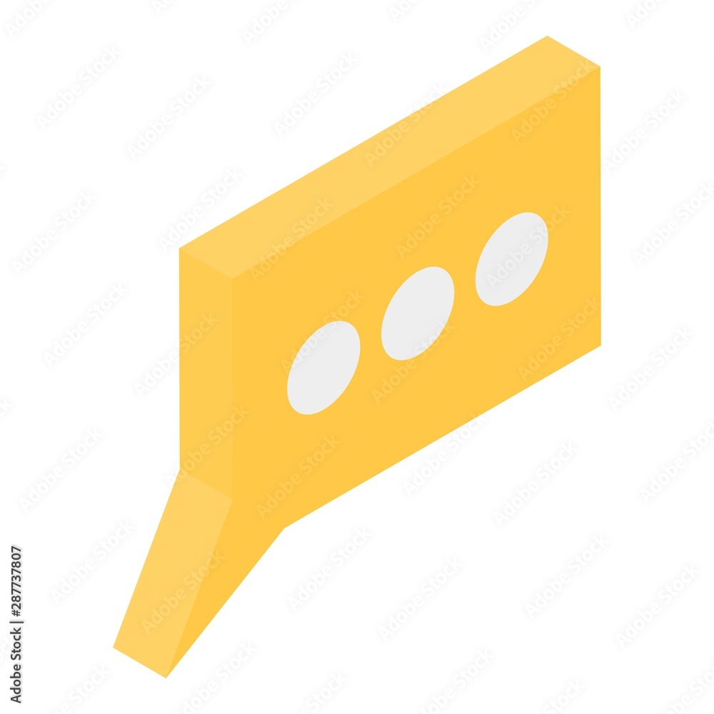 Poster smartphone chat bubble icon. isometric of smartphone chat bubble vector icon for web design isolated