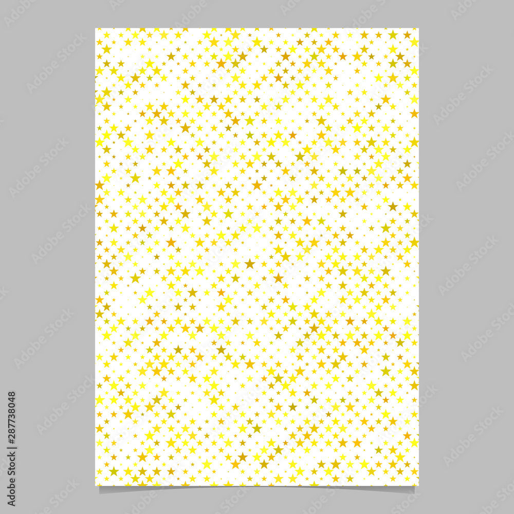 Poster abstract repeating star pattern page background template - vector graphic design