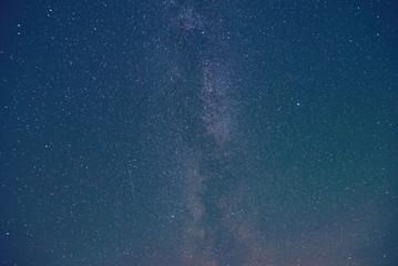 Night sky with stars and the Milky Way