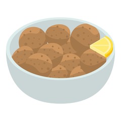 Greek potato icon. Isometric of greek potato vector icon for web design isolated on white background