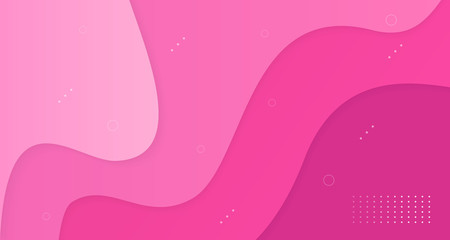 abstract shapes of pink background waves, vector illustration