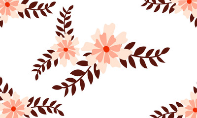 Fototapeta na wymiar Floral seamless pattern background