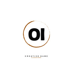 O I OI Initial logo template vector. Letter logo concept with background template.