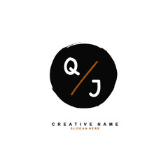 Q J QJ Initial logo template vector. Letter logo concept with background template.