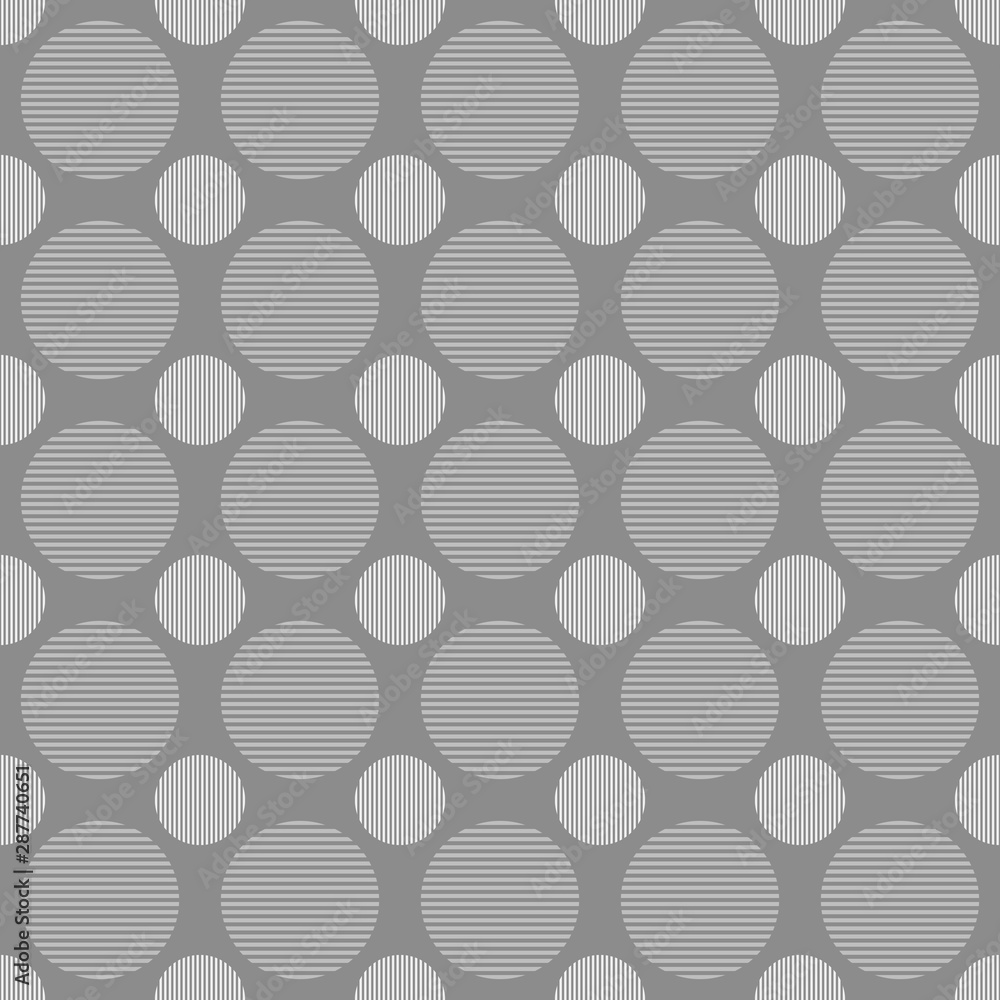 Poster abstract repeating circle pattern background design - grey vector graphic