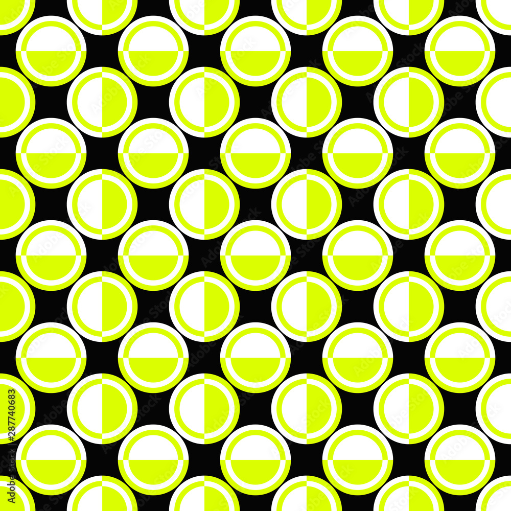 Poster seamless geometrical circle pattern background design - color vector illustration