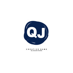 Q J QJ Initial logo template vector. Letter logo concept with background template.