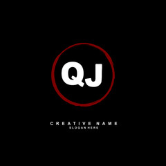 Q J QJ Initial logo template vector. Letter logo concept with background template.