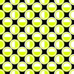 Seamless geometrical circle pattern background design - color vector illustration