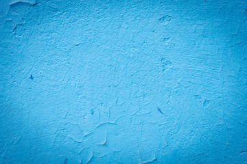 Cement painted wall background, baby-blue pastel color texture