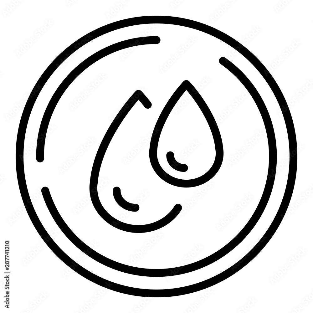 Poster water drop fabric icon. outline water drop fabric vector icon for web design isolated on white backg