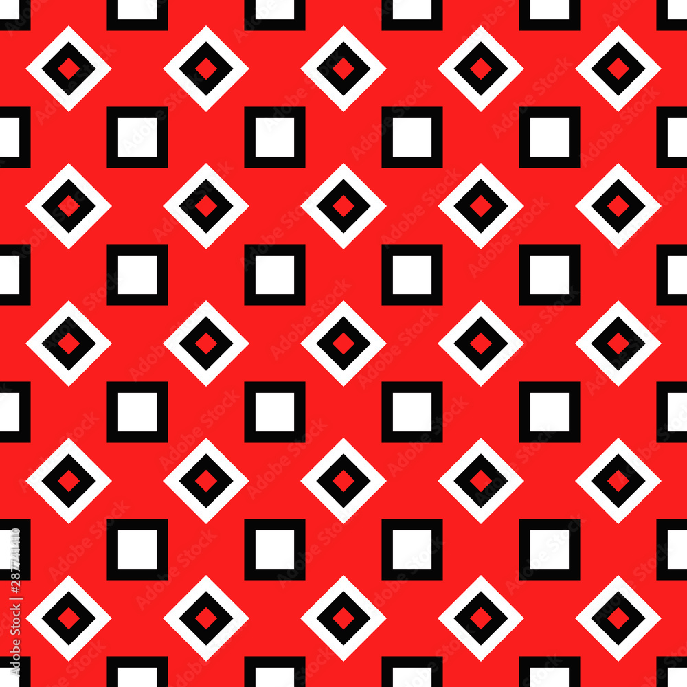 Poster abstract seamless square pattern background - vector graphic design