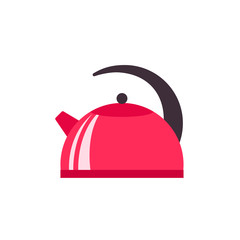 Obraz premium Kettle flat icon vector illustration