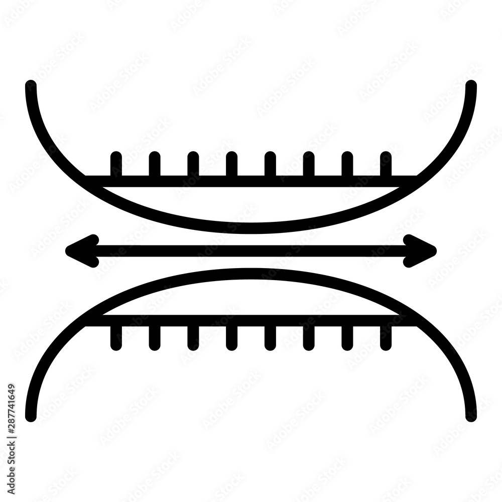 Poster elastic textile icon. outline elastic textile vector icon for web design isolated on white backgroun