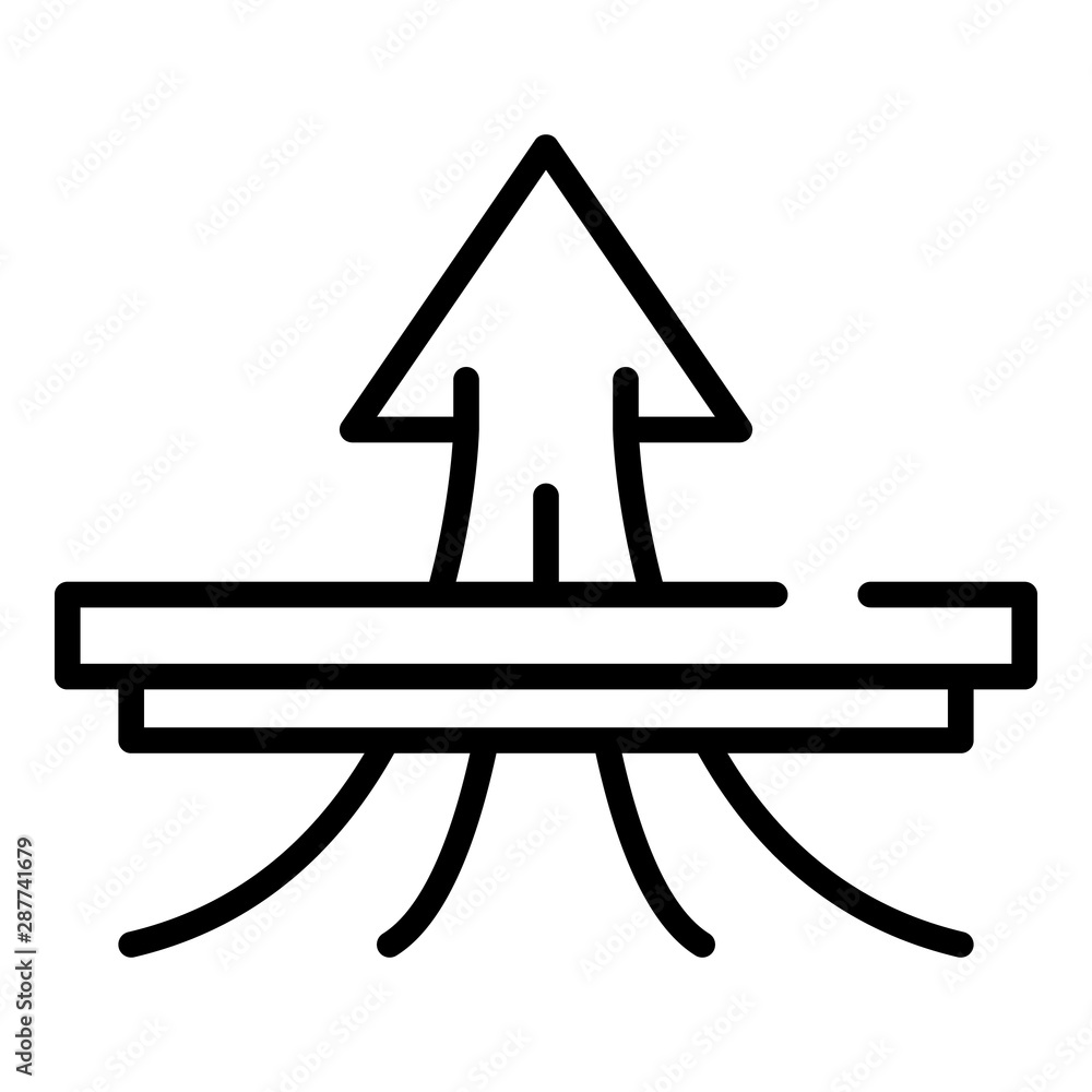 Poster breathable textile material icon. outline breathable textile material vector icon for web design iso