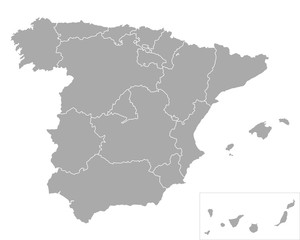 Karte von Spanien