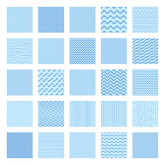 Blue vector seamless wavy line pattern big collection