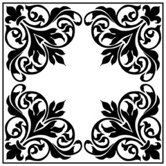 Frame in the classic style with Damascus curls