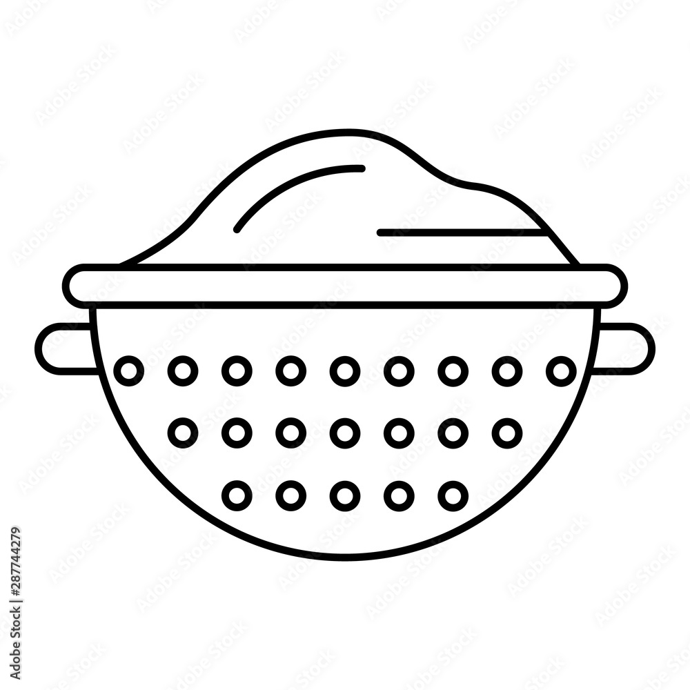 Poster sieve icon. outline sieve vector icon for web design isolated on white background