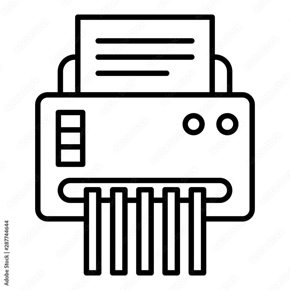 Aufkleber modern shredder icon. outline modern shredder vector icon for web design isolated on white backgroun