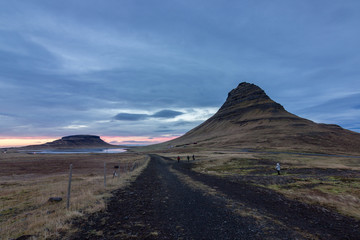 Fototapeta na wymiar The Kirkjufell Mountain in Iceland