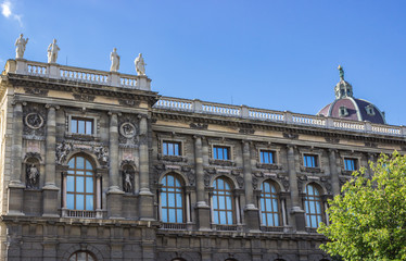 Fototapeta premium Vienna, Austria. Natural history museum. Fragment of the facade. Soft focus.