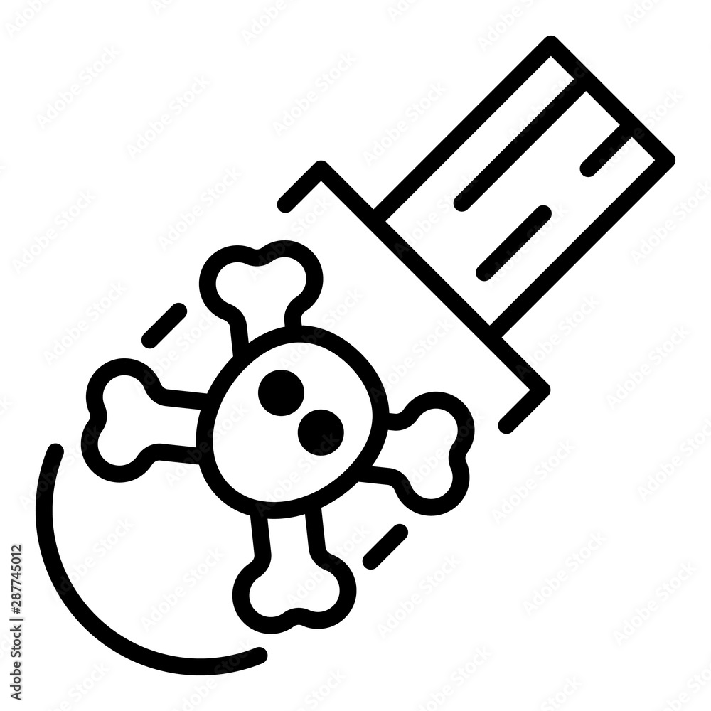 Poster hacker usb flash icon. outline hacker usb flash vector icon for web design isolated on white backgro