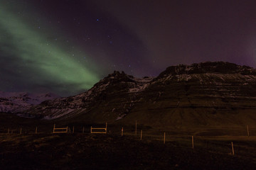 Northern Lights in Kirkjufell Mountain in Iceland
