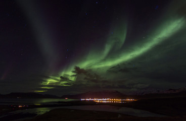 Northern Lights in Kirkjufell Mountain in Iceland