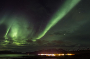 Northern Lights in Kirkjufell Mountain in Iceland