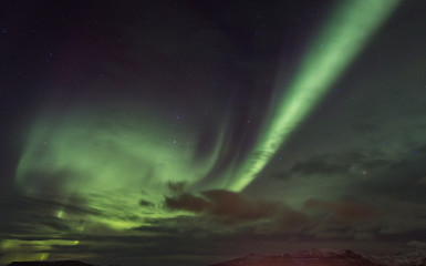 Northern Lights in Kirkjufell Mountain in Iceland