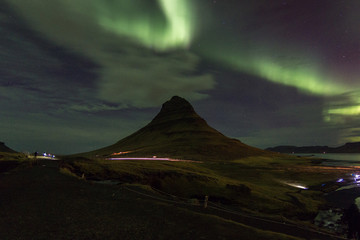 Northern Lights in Kirkjufell Mountain in Iceland