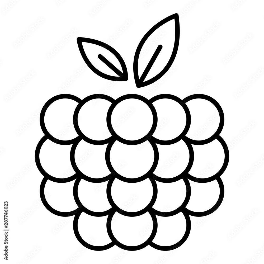 Poster raspberry icon. outline raspberry vector icon for web design isolated on white background
