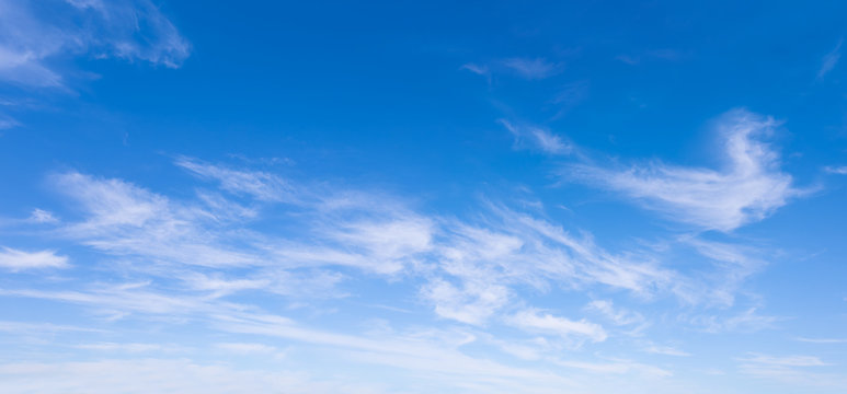 blue cloudy sky panorama