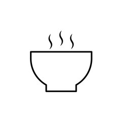 Hot soup bowl line icon, outline and filled vector sign, linear and full pictogram isolated on white. Symbol, logo illustration