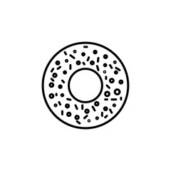Donut icon. Vector concept illustration for design.