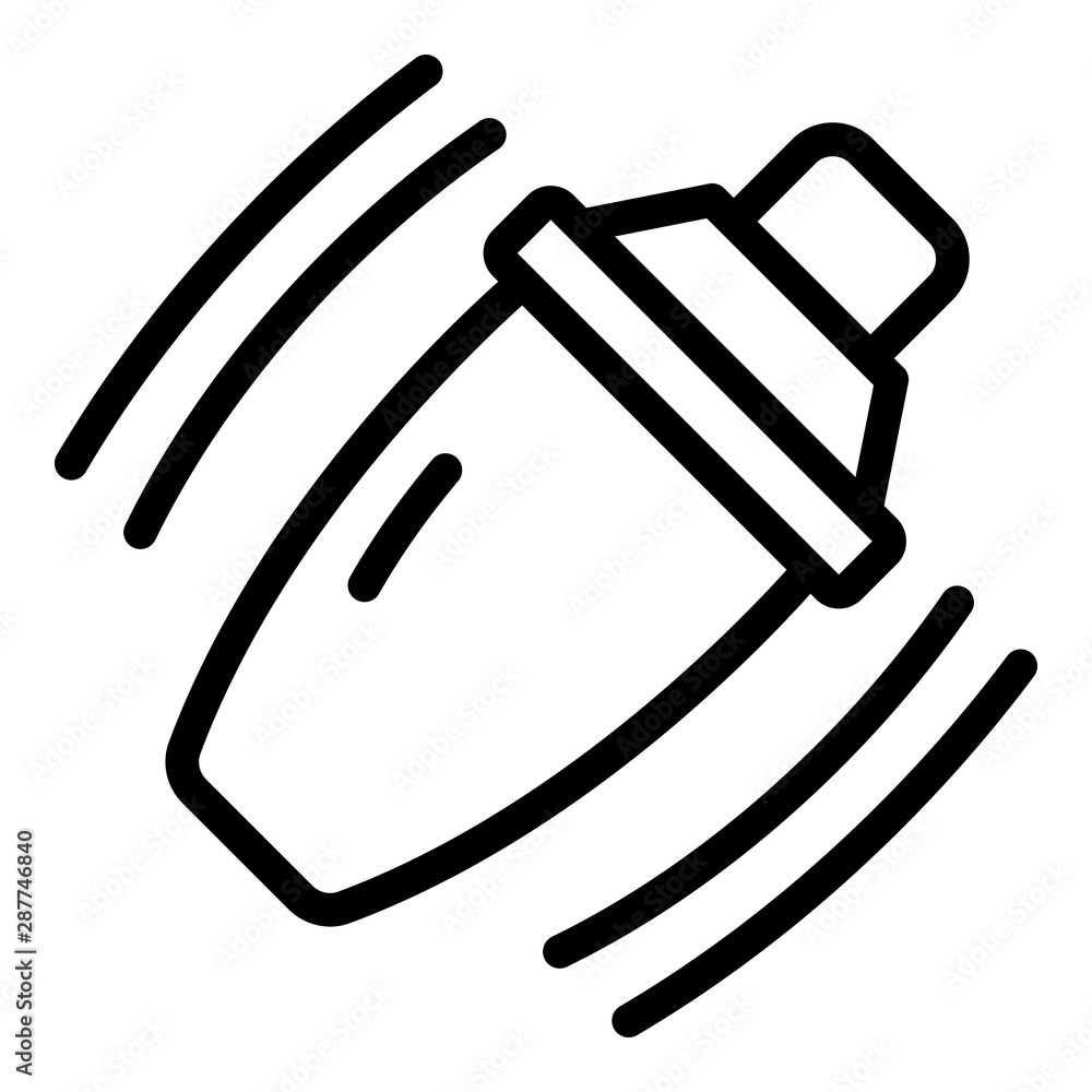 Poster bar shaker icon. outline bar shaker vector icon for web design isolated on white background