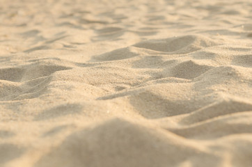 Texture hilly sands on the beach closeup.