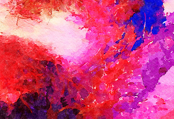 Abstract oil painting texture background. Wall art. Stock. Impressionism and expressionism mixed media style. Colored backdrop. Chaotic strokes and splashes. Hand drawn abstraction. Watercolor element