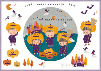 Naklejka premium ハッピーハロウィン！