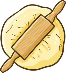 Cute and funny pastry dough from top view