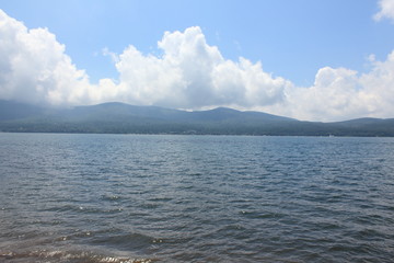 Beautiful lake and blue sky