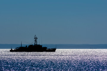 Polish warship at Baltic Sea - Hel, Pomerania, Poland