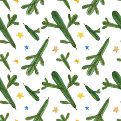 Christmas Tree branches seamless pattern