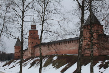Castle walls in winter