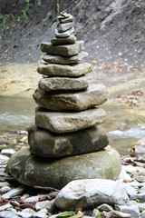The pyramid made of stones