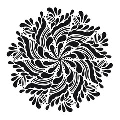 Decorative round floral mandala. Floral designs for Business card, greeting card, wedding invitation, Gift voucher, background pattern, fashion design. vector illustration.